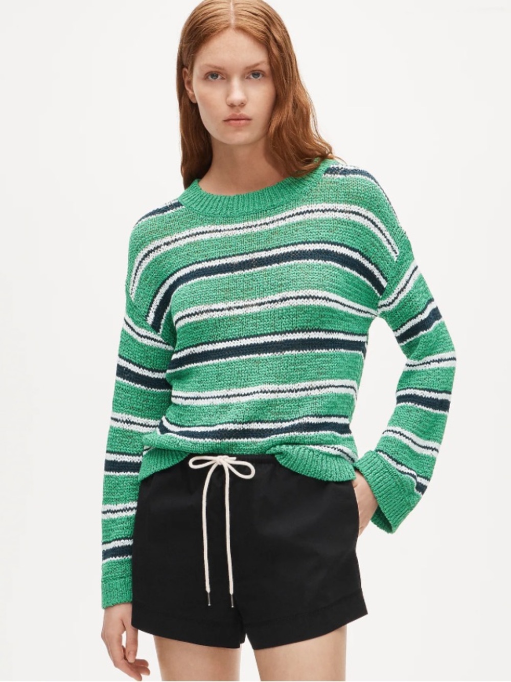 J crew Montauk pullover sweater in multicolor stripe